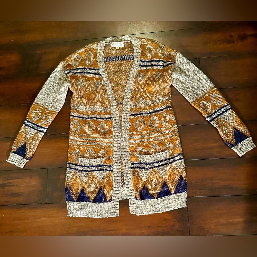 Aztec cardigan pink republic size small